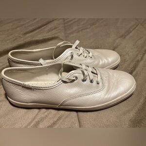 Kate Spade Keds Wedding Sneakers Champion Pearl Leather Size 6.5